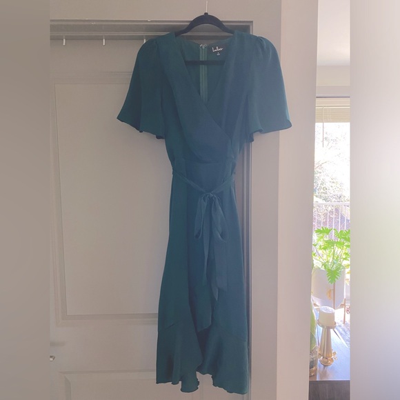 Lulus Green Midi Dress - Picture 3 of 9